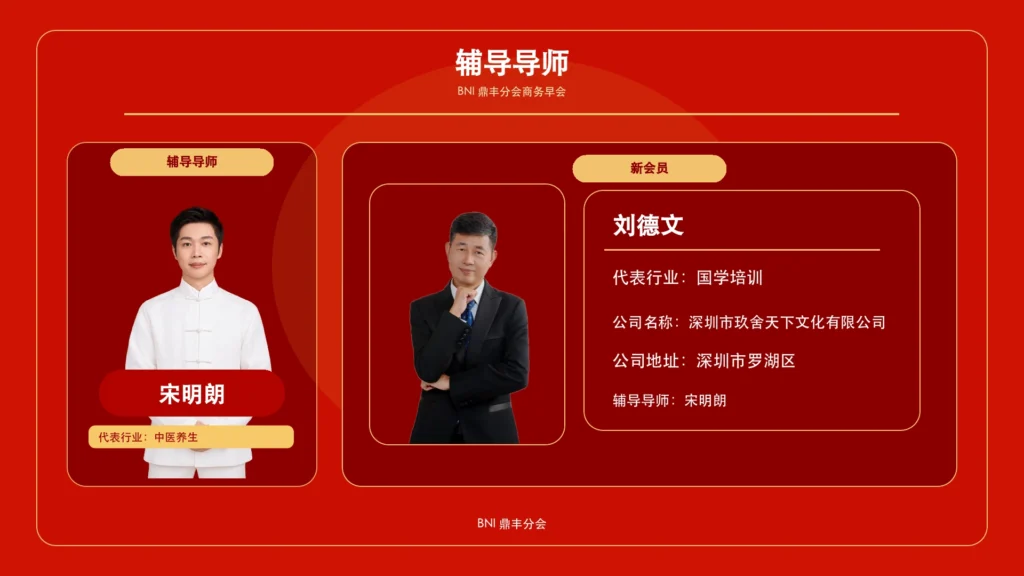 欢迎新会员刘德文｜国学培训 - 辅导导师