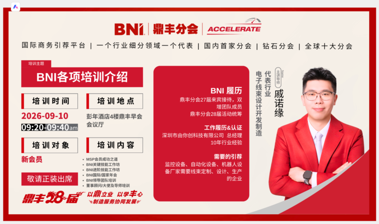 会后培训:BNI各项培训介绍